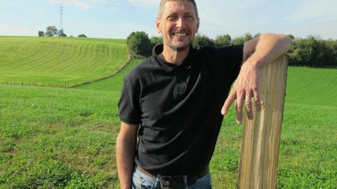 Anthony Jahandier  a converti l’exploitation familiale à l’agriculture biologique en 2016.L. Allafort